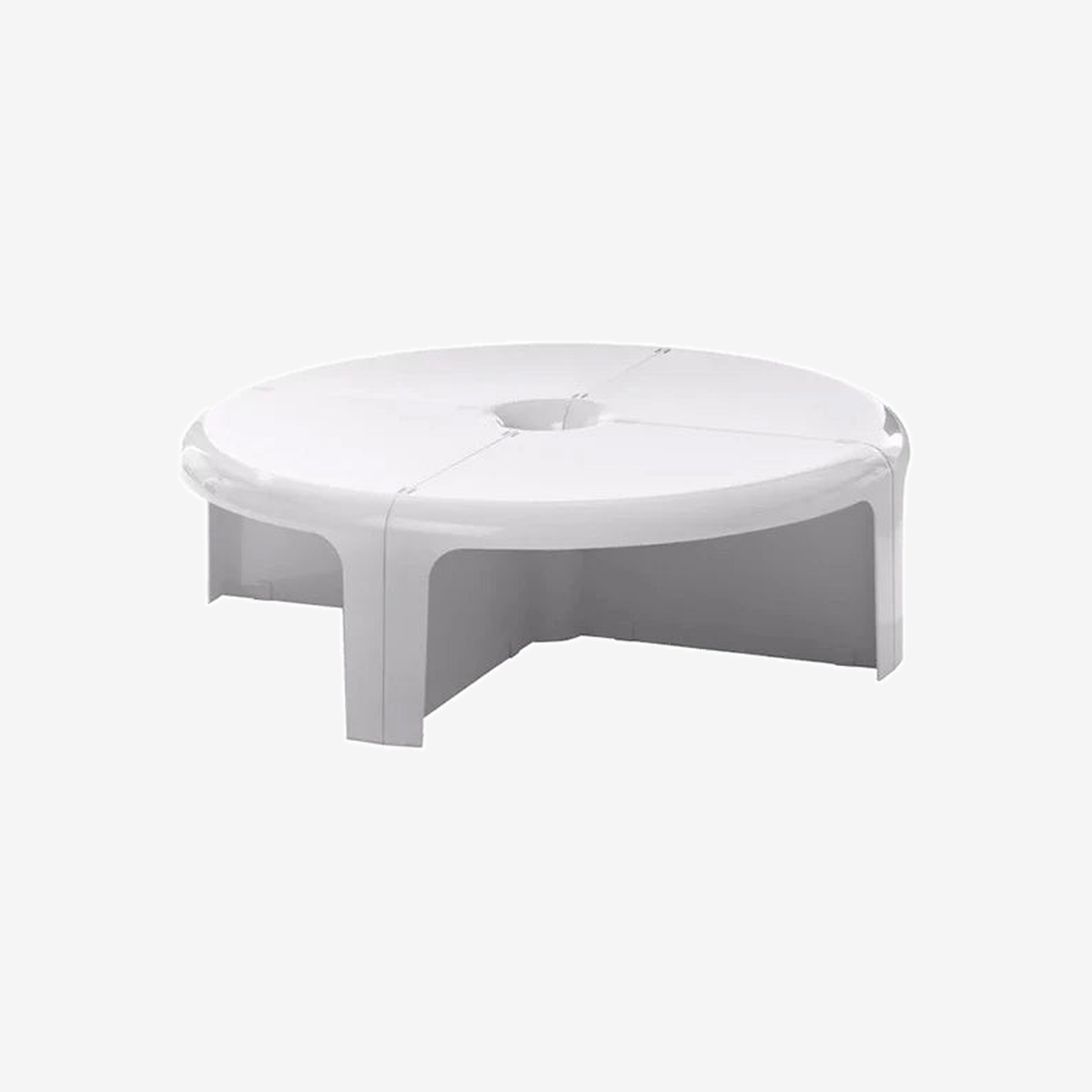 4/4 Table & Shelf White