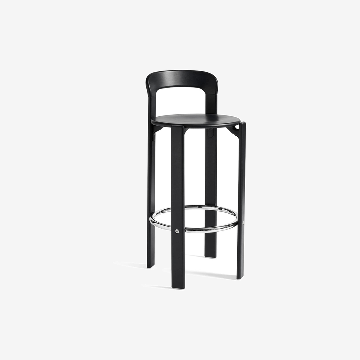 Rey Bar Stool High Deep Black
