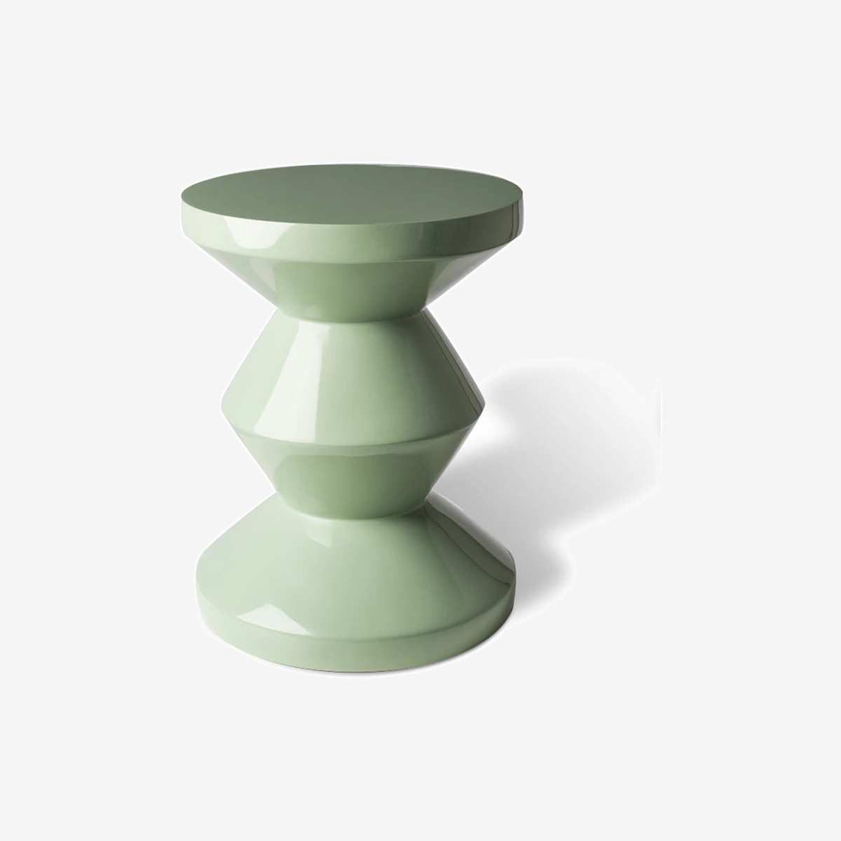 Zig Zag Olive Stool