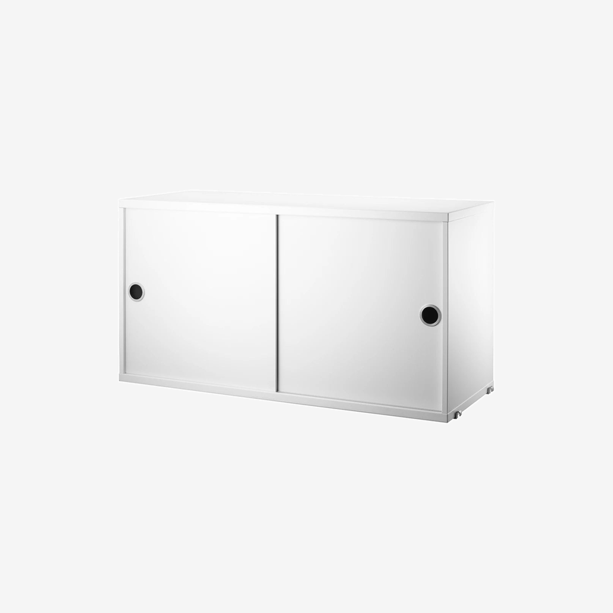 Cabinet with Sliding Doors White
