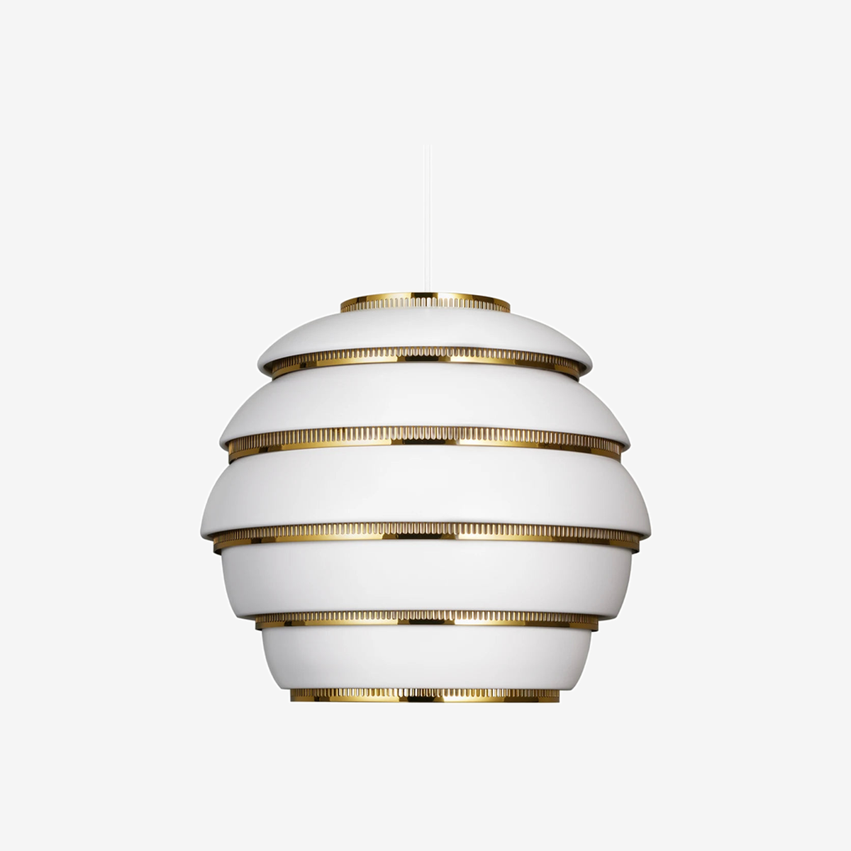 A331 BEEHIVE Pendant Brass-White Aluminium
