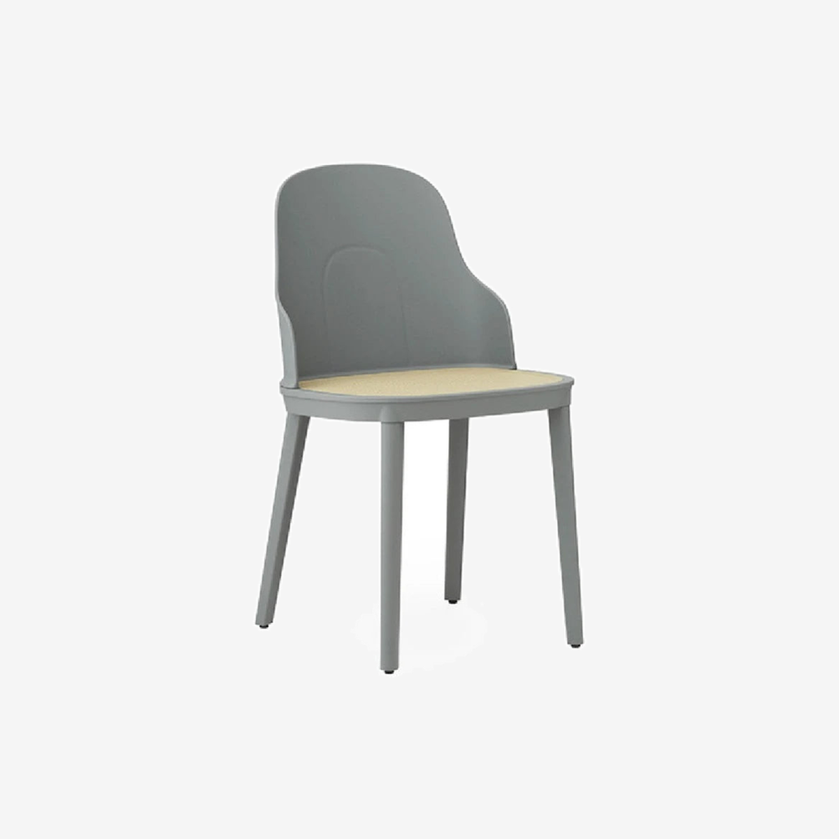 Allez Chair Molded Wicker Grey PP Dining Chair