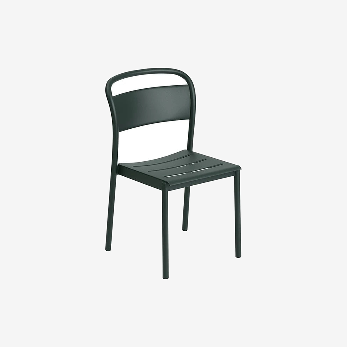 Linear Steel Chair Dark Green