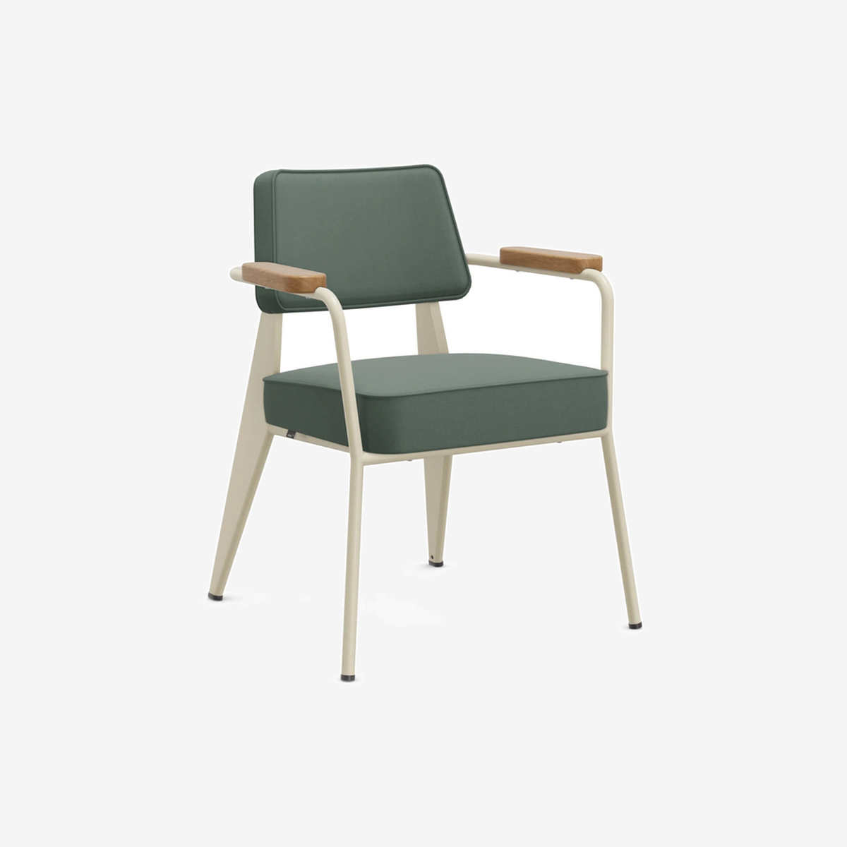 Fauteuil Direction Green Grey Twill Prouve Blanc Ecru