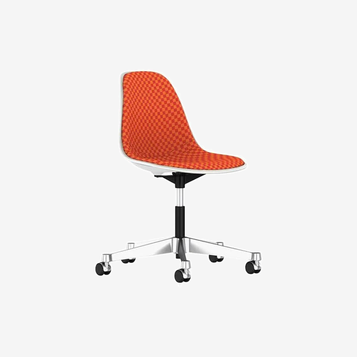 Eames Task Side Chair (Checker Magenta/Orange)
