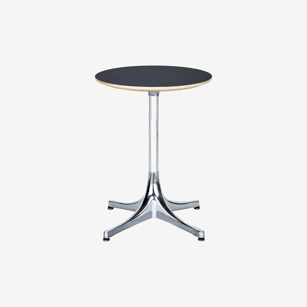 Nelson Pedestal Side Table Black-Aluminum Base Ø43
