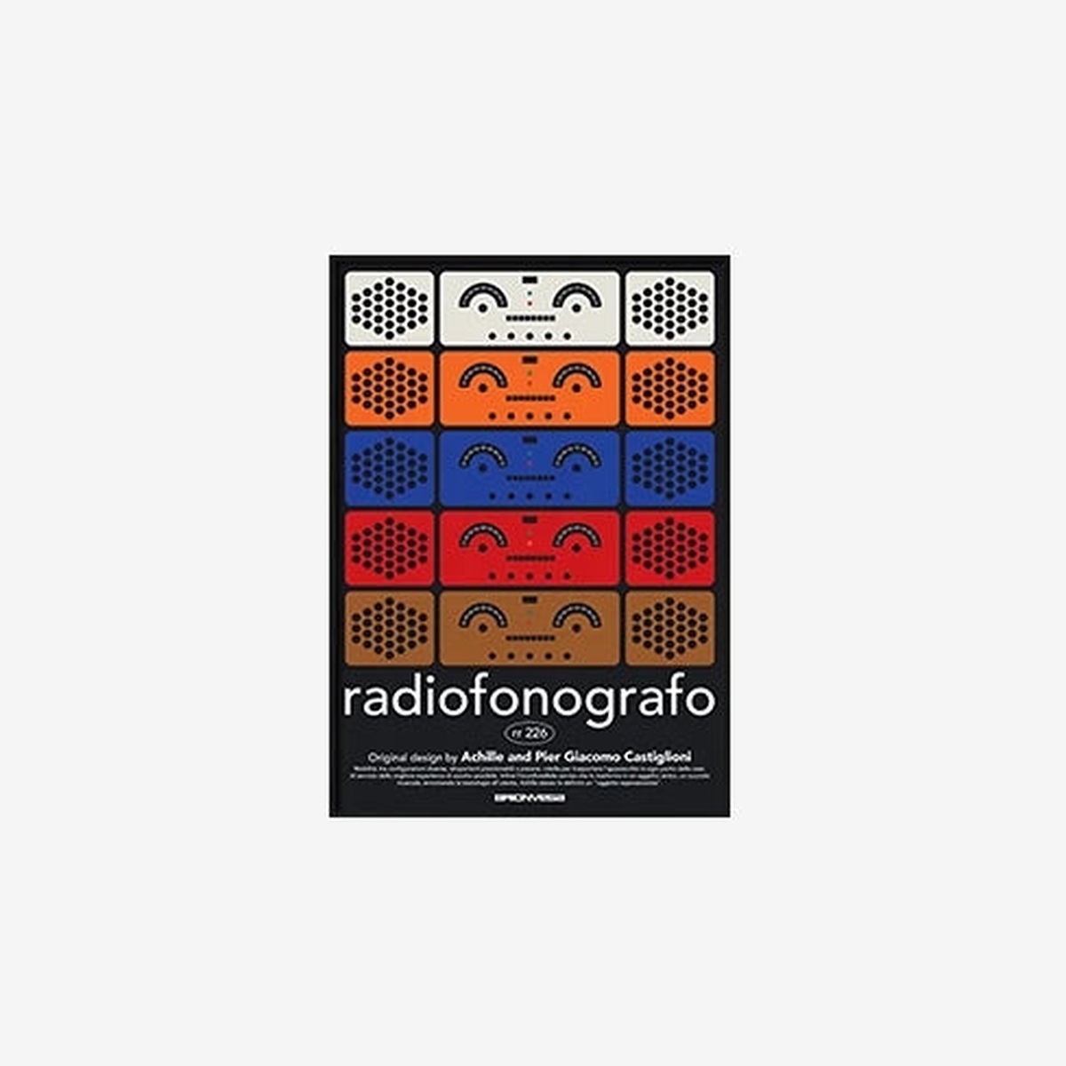 Radiophonografo rr 226 Poster All A3 - Black Wood Frame