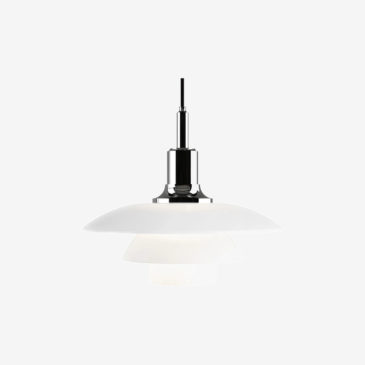 PH 3½-3 glass pendant Chrome