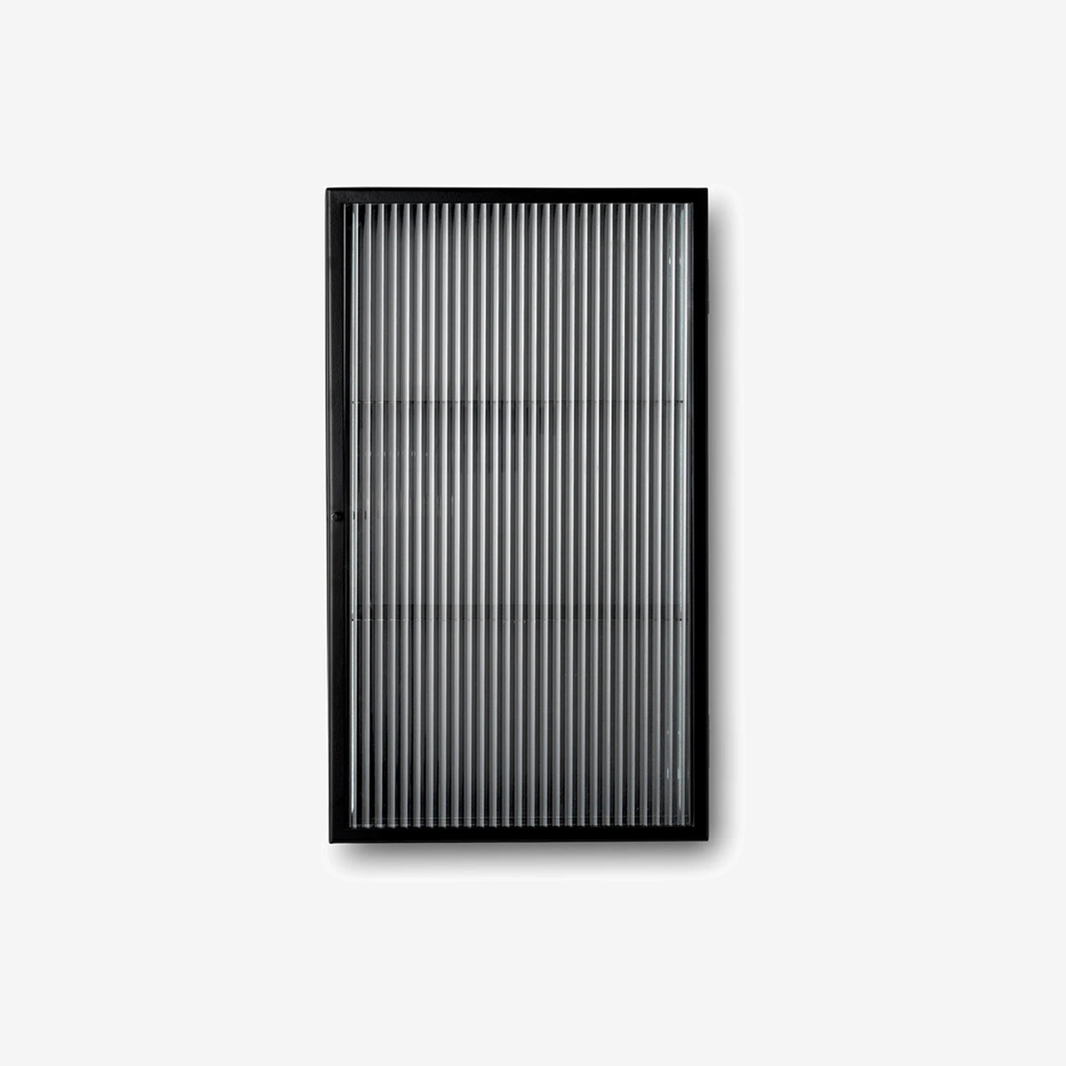 Haze Wall Cabinet Reeded Glass Black