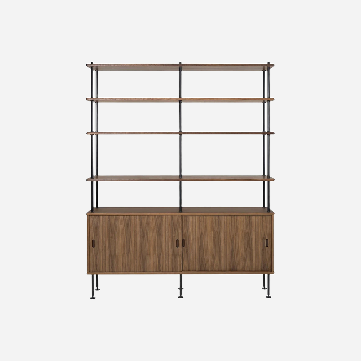BM0253 Walnut 5-Tier Shelving Unit H