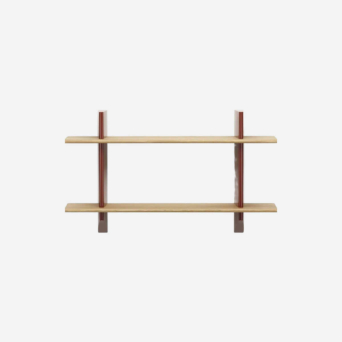 Rayonnage Mural Natural Oak Japanese Red Wall Shelf