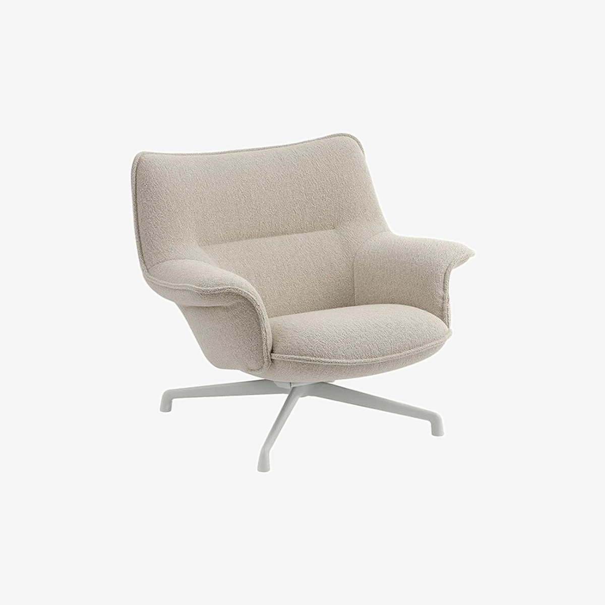 Doze Lounge Chair Low Swivel Grey/Hearth7