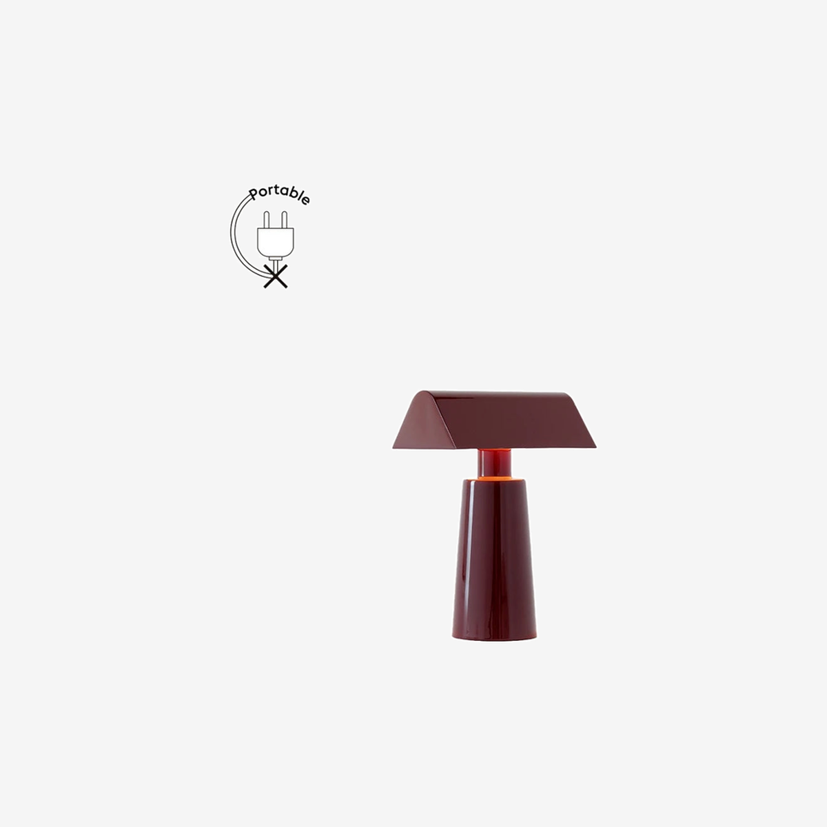 Caret Portable Lamp MF1 Dark Burgundy