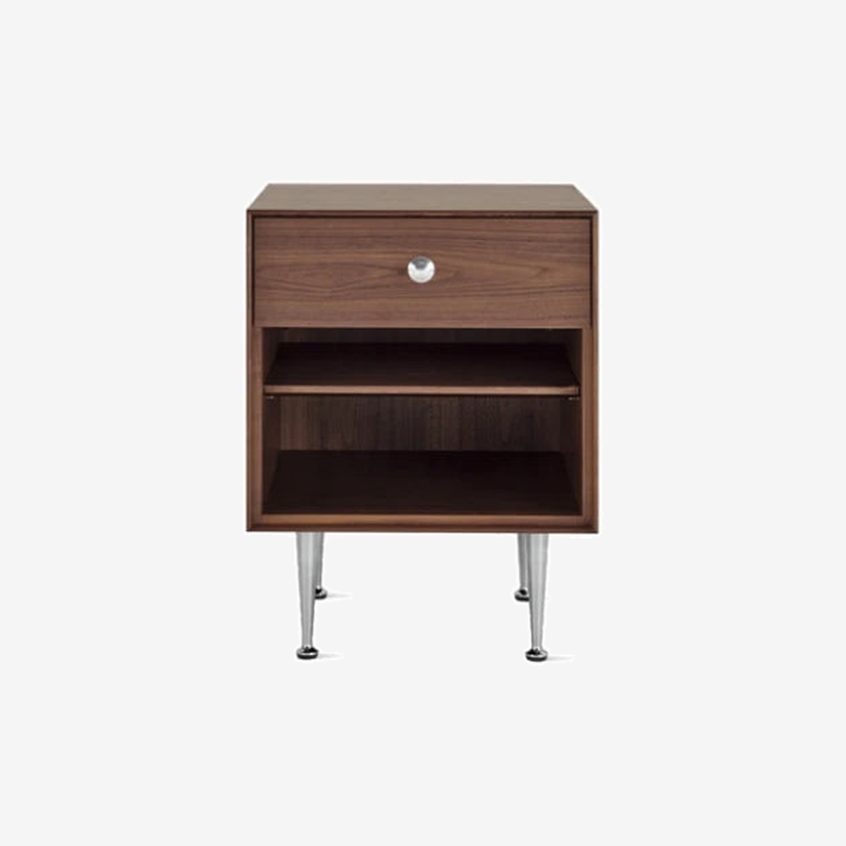 Nelson Thin Edge Walnut Bedside Table