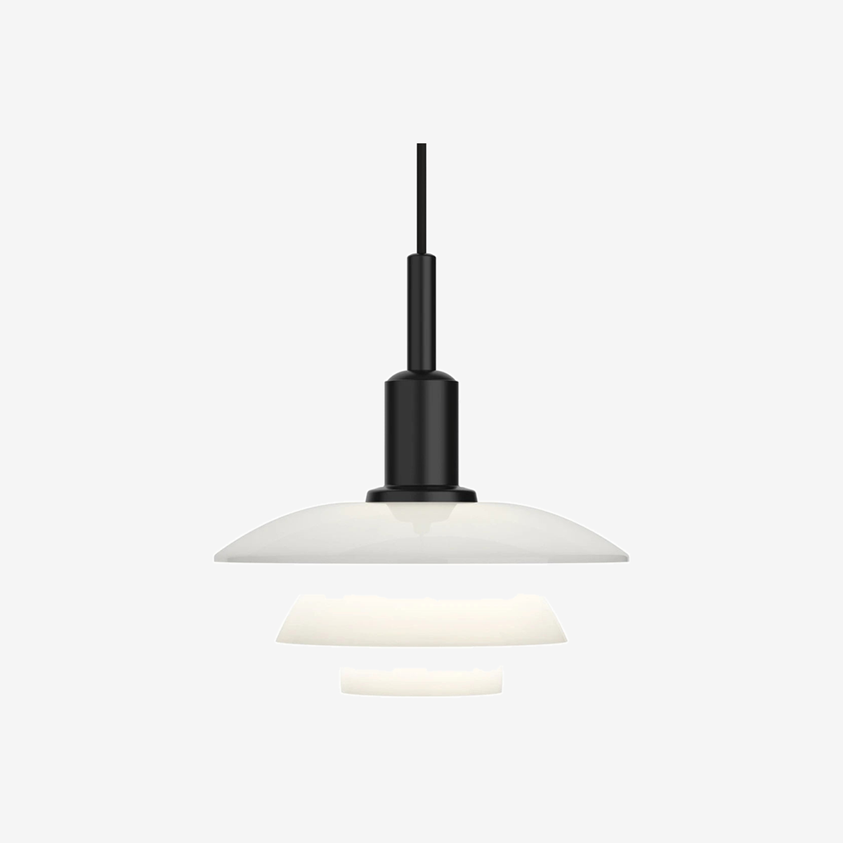 PH 3/3 Pendant Black Glass