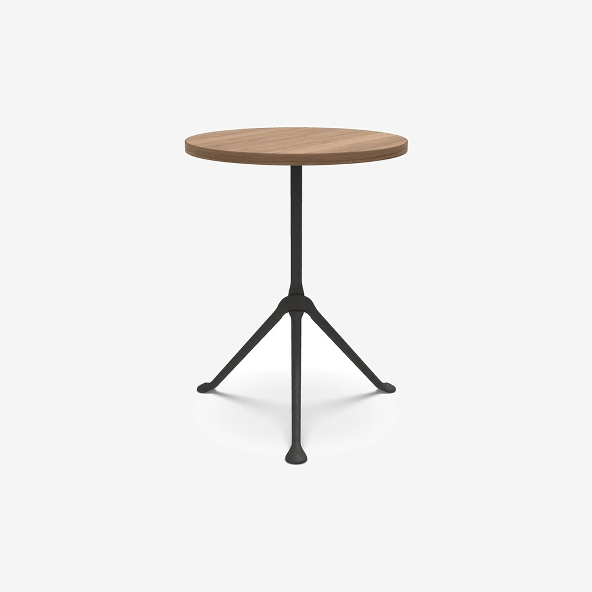Officina Low Table Ø42 Walnut-Black Frame