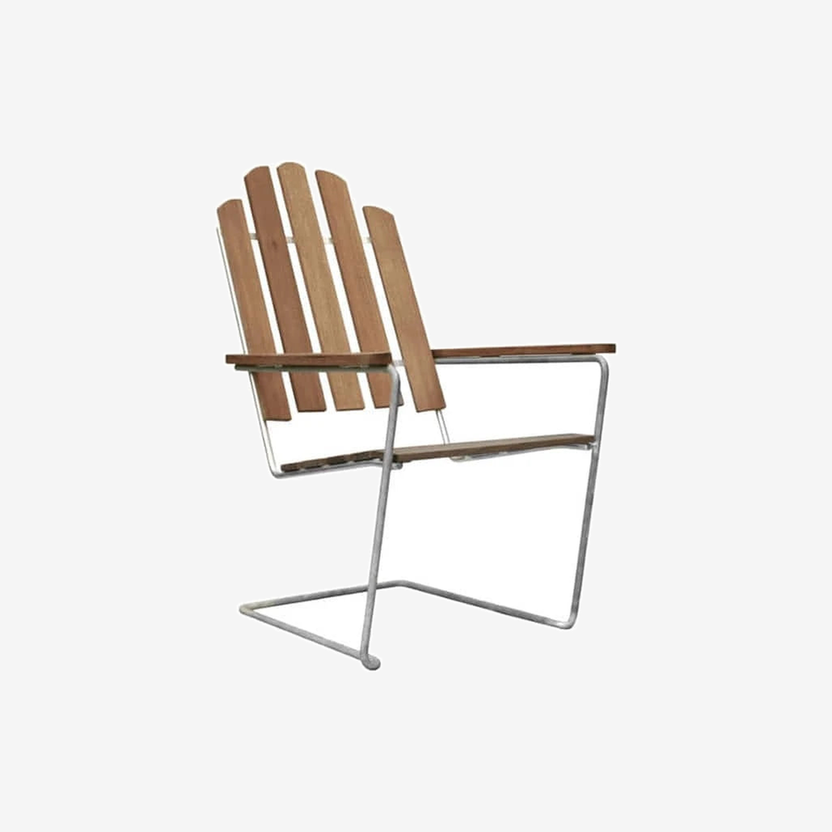Classic Sun Lounge Chair A3 Galvanized/Teak