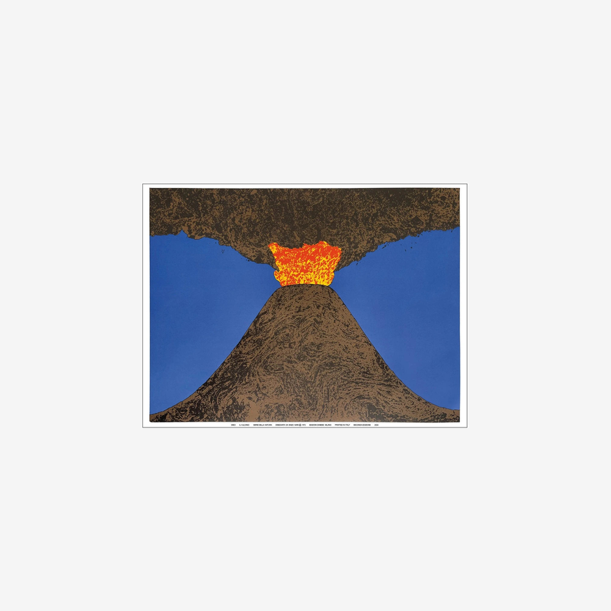 Dieci, Il Vulcano Poster, Enzo Mari 50 x 70 cm