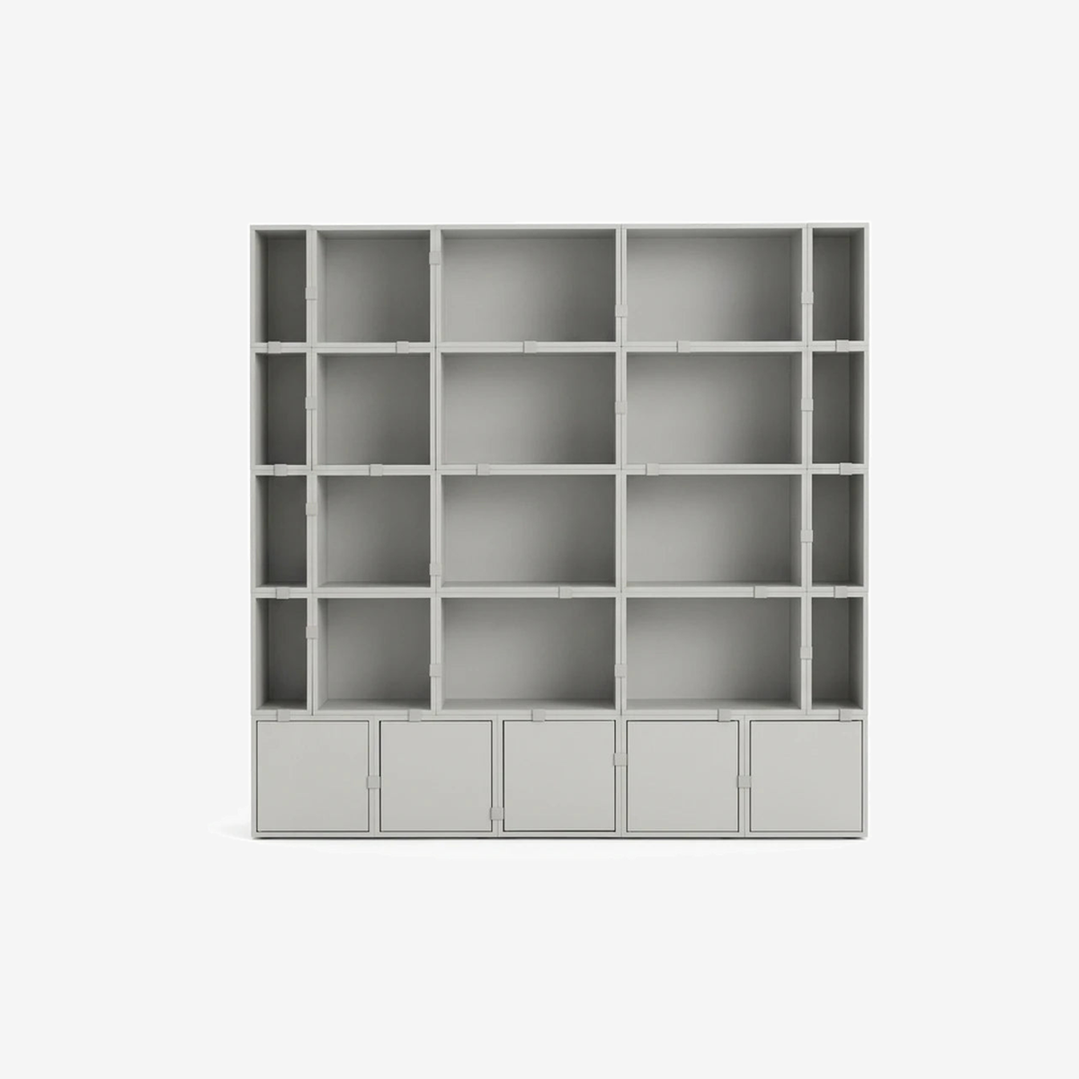 Stacked Storage Bookcase Grey