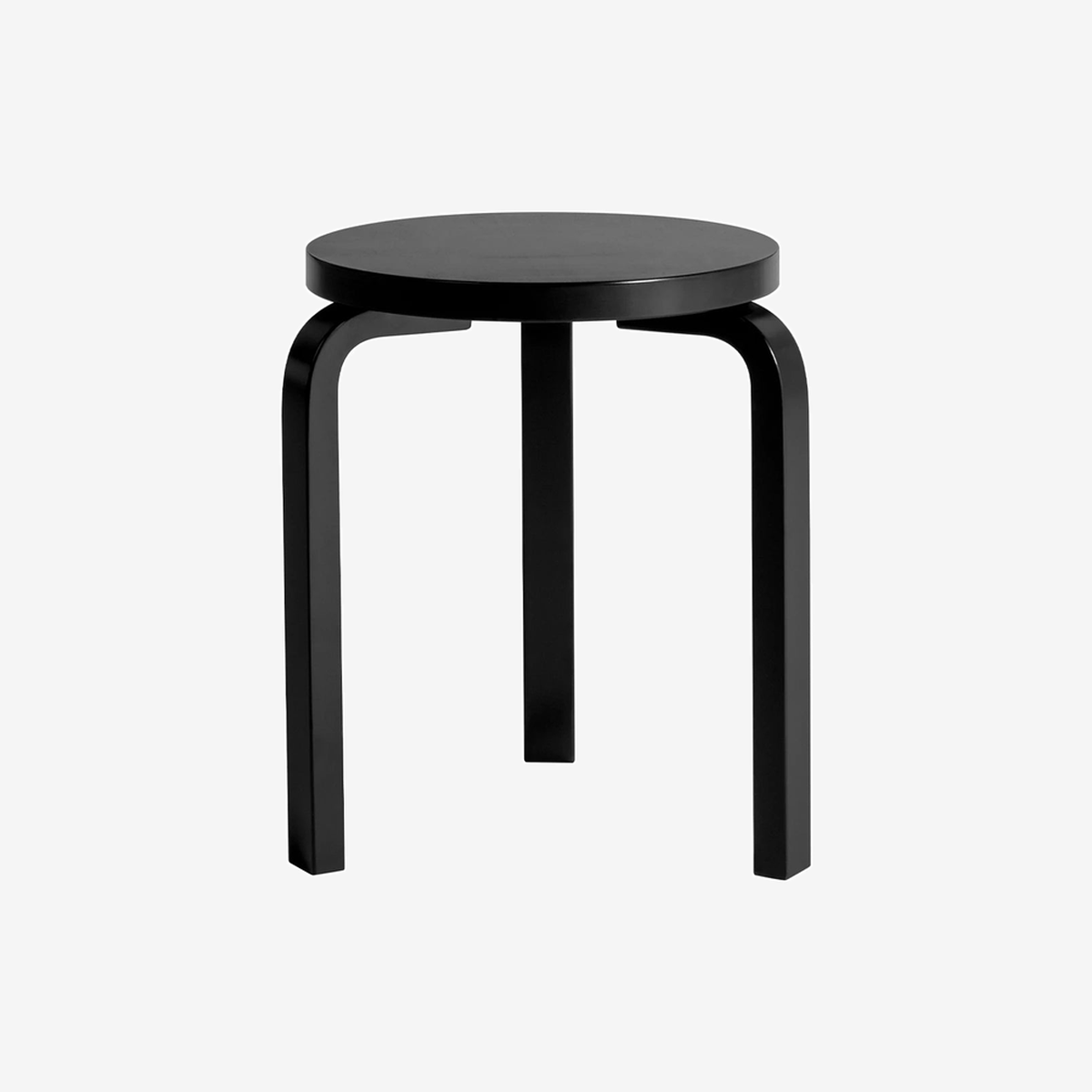 Stool 60 Black Lacquered