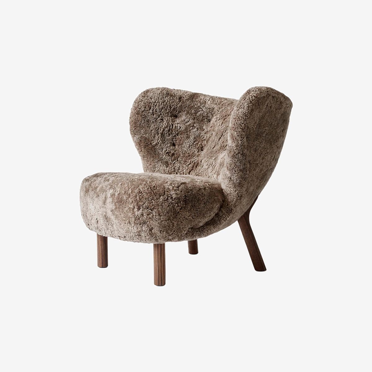 Little Petra Lounge Chair VB1 Sheepskin or Sahara-Walnut