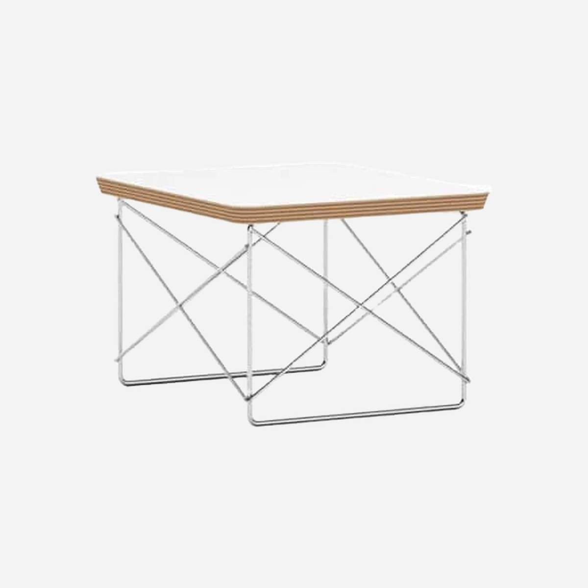 Eames Wire Base Low Table (White/Chrome)