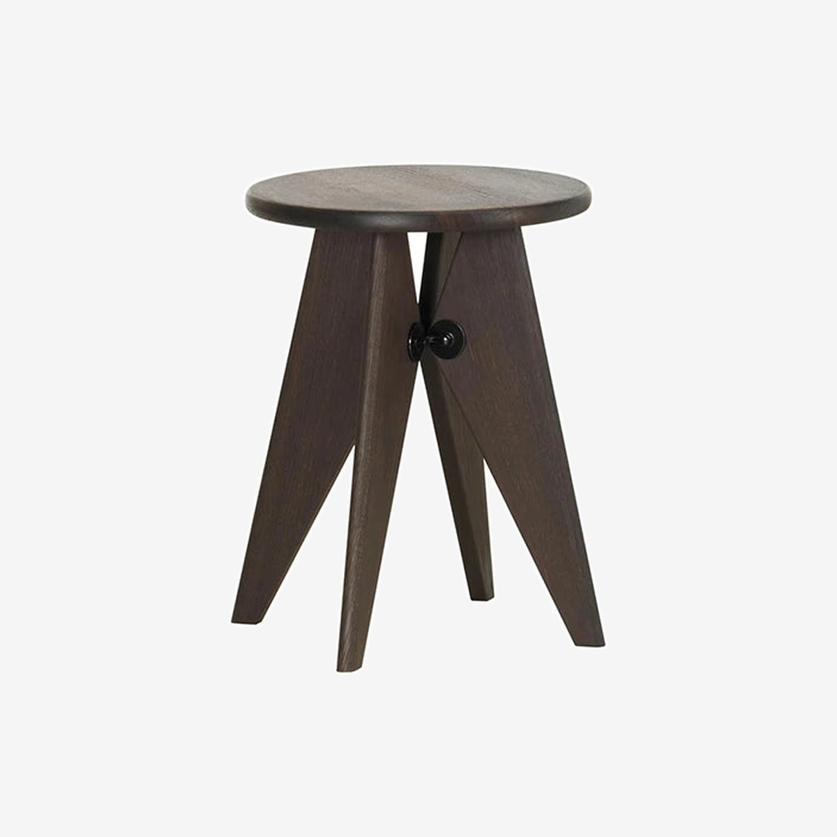 Tabouret Bois Smoked Oak Stool