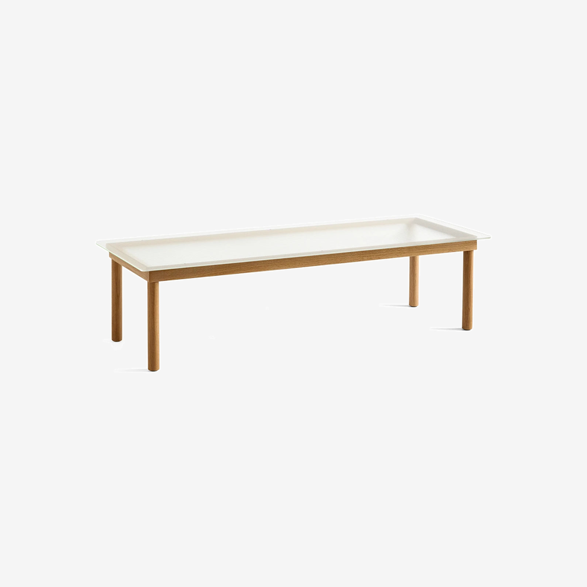 Kofi Table 140 x 50 Reeded Glass-Oak