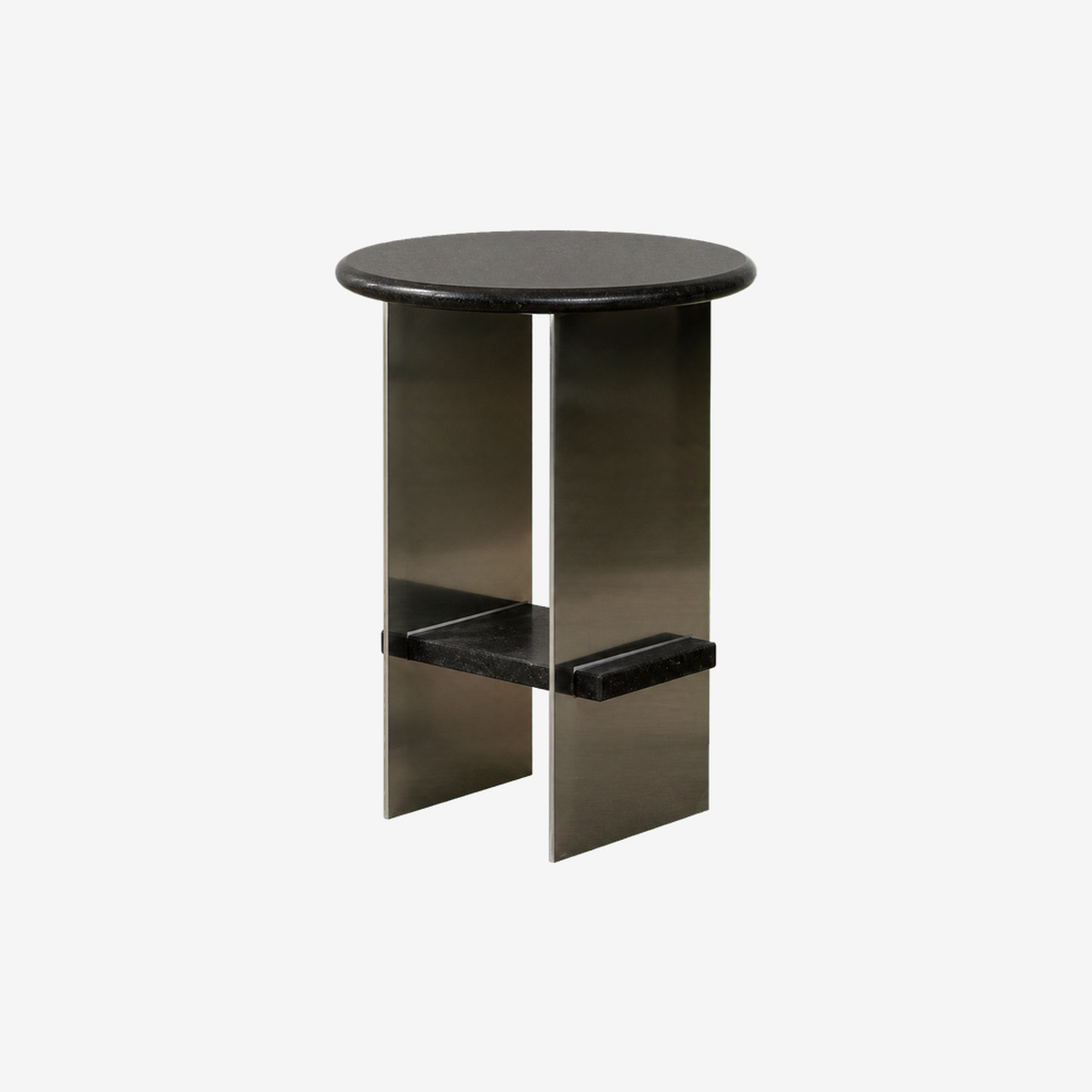Black Granite Side Table