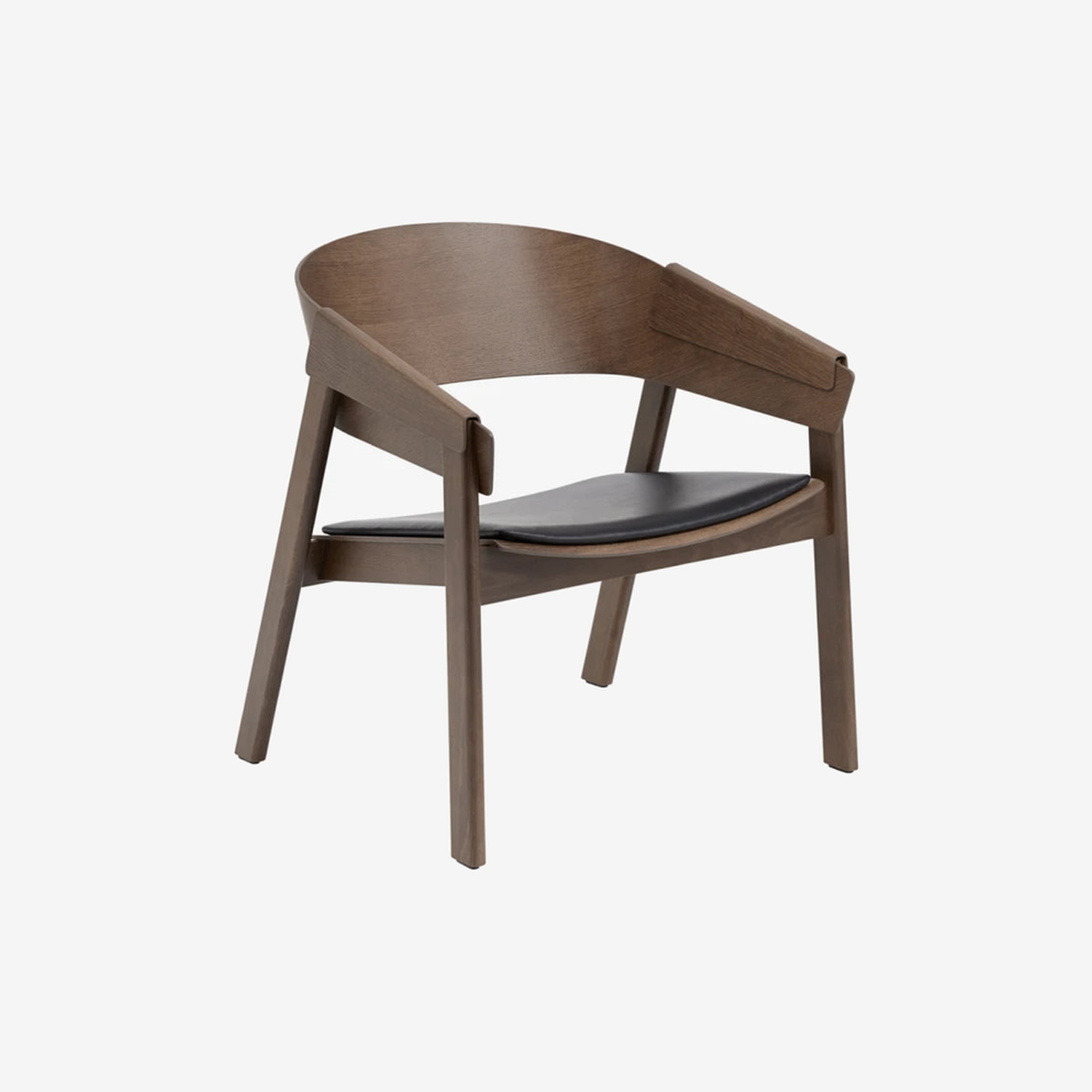 Cover Lounge Chair Refine Black/Black Stained Dark Brown