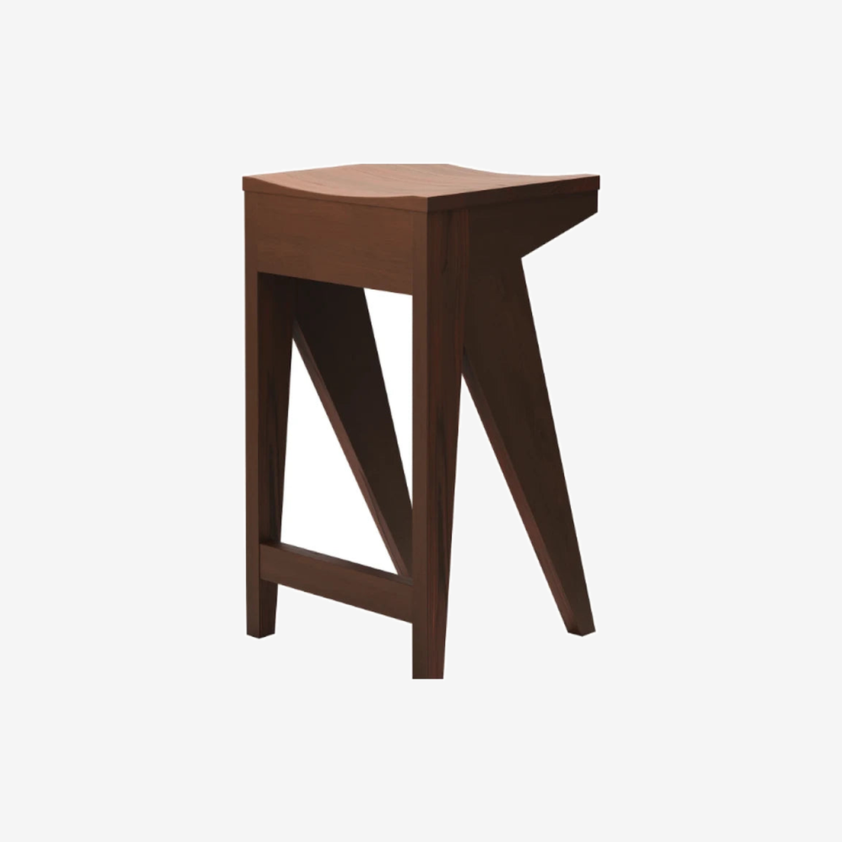 Schulz Stool H65 - Waxed Walnut