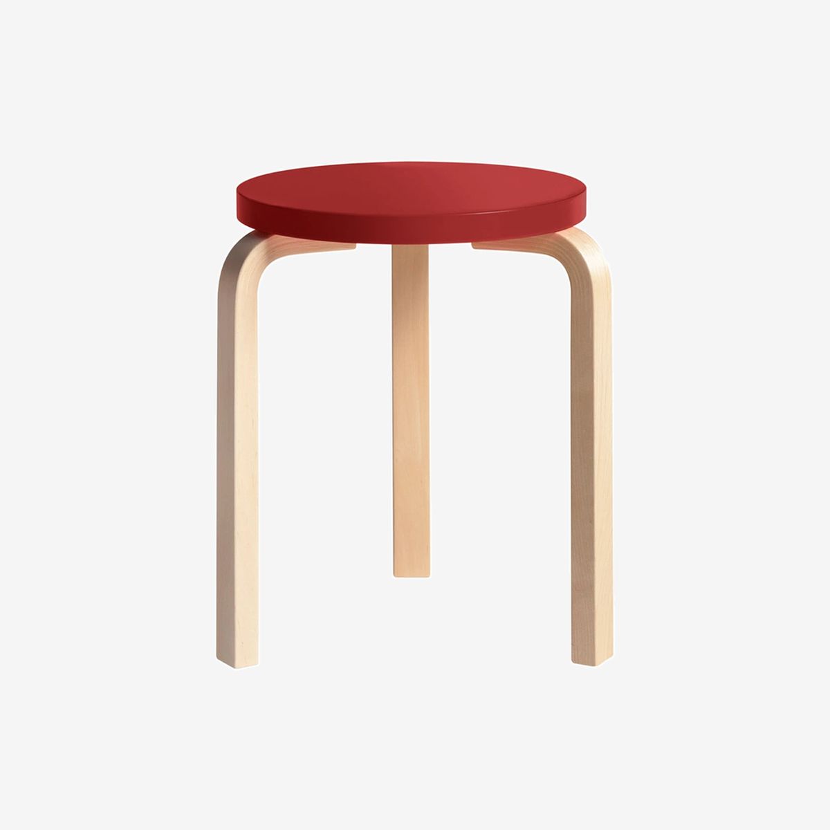 Stool 60 Birch-Red