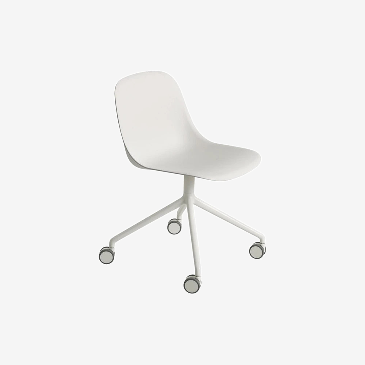 Fiber Chair Castors White