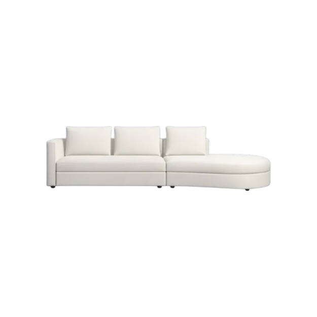 Bergamo sofa with round lounging unit,right - view 1