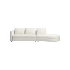 Bergamo sofa with round lounging unit,right - view 1